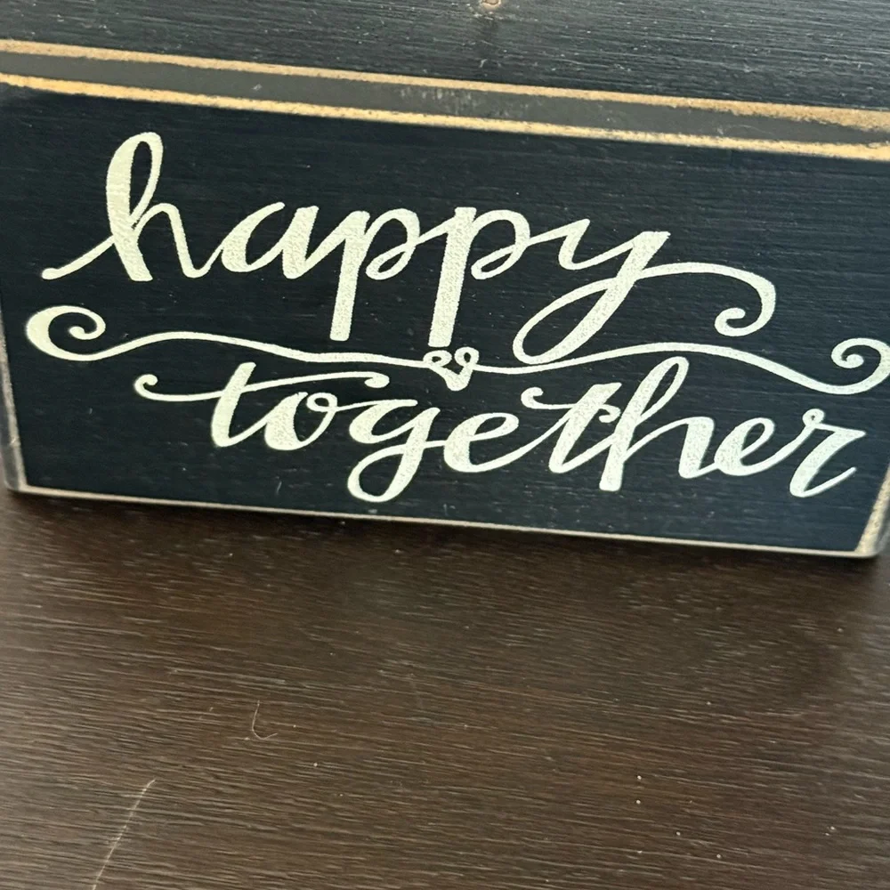 Primitives by Kathy Photo Block Sign Black White 5x3” 27570